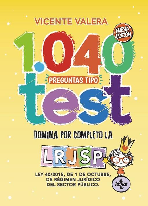 1040 PREGUNTAS TIPO TEST LRJSP | 9788430976225 | VALERA, VICENTE | Galatea Llibres | Librería online de Reus, Tarragona | Comprar libros en catalán y castellano online