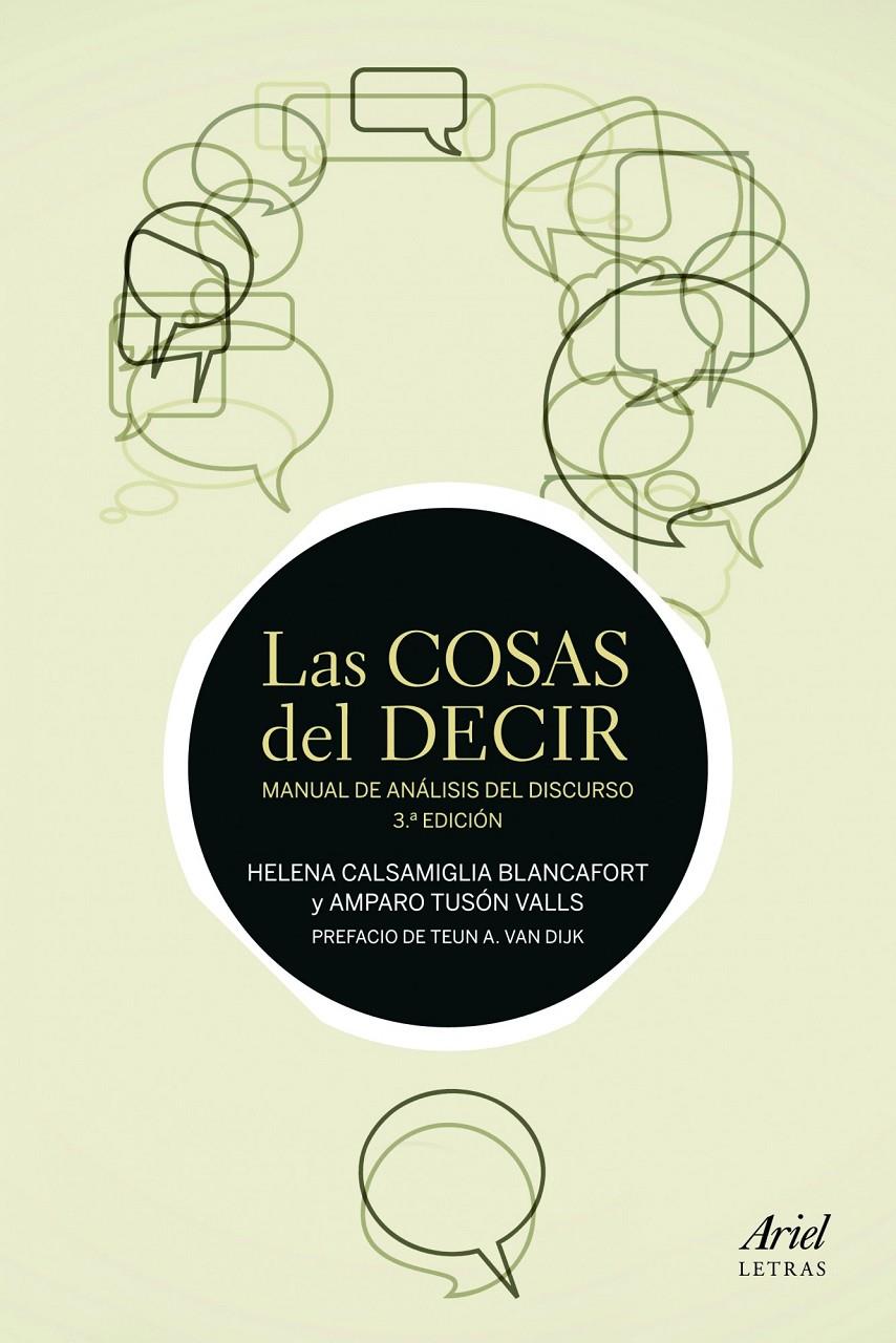 LAS COSAS DEL DECIR | 9788434405691 | CALSAMIGLIA BLANCAFORT, HELENA/AMPARO TUSÓN | Galatea Llibres | Llibreria online de Reus, Tarragona | Comprar llibres en català i castellà online