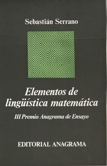 ELEMENTOS DE LINGUISTICA MATEMATICA | 9788433900364 | SERRANO, SEBSTIAN | Galatea Llibres | Librería online de Reus, Tarragona | Comprar libros en catalán y castellano online