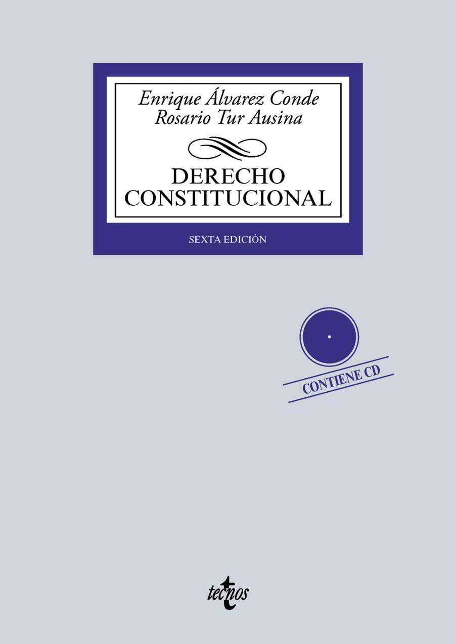 DERECHO CONSTITUCIONAL | 9788430969845 | ÁLVAREZ CONDE, ENRIQUE/TUR AUSINA, ROSARIO | Galatea Llibres | Llibreria online de Reus, Tarragona | Comprar llibres en català i castellà online