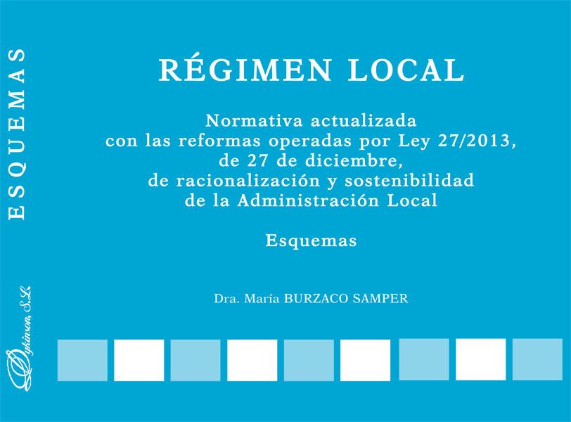 RÉGIMEN LOCAL. ESQUEMAS | 9788490319697 | BURZACO SAMPER, MARÍA | Galatea Llibres | Llibreria online de Reus, Tarragona | Comprar llibres en català i castellà online