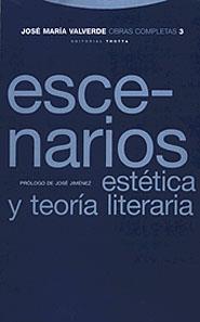 JOSE MARIA VALVERDE. OBRAS COMPLETAS 3. ESCENARIOS, ESTETICA | 9788481643565 | VALVERDE, JOSE MARIA | Galatea Llibres | Llibreria online de Reus, Tarragona | Comprar llibres en català i castellà online