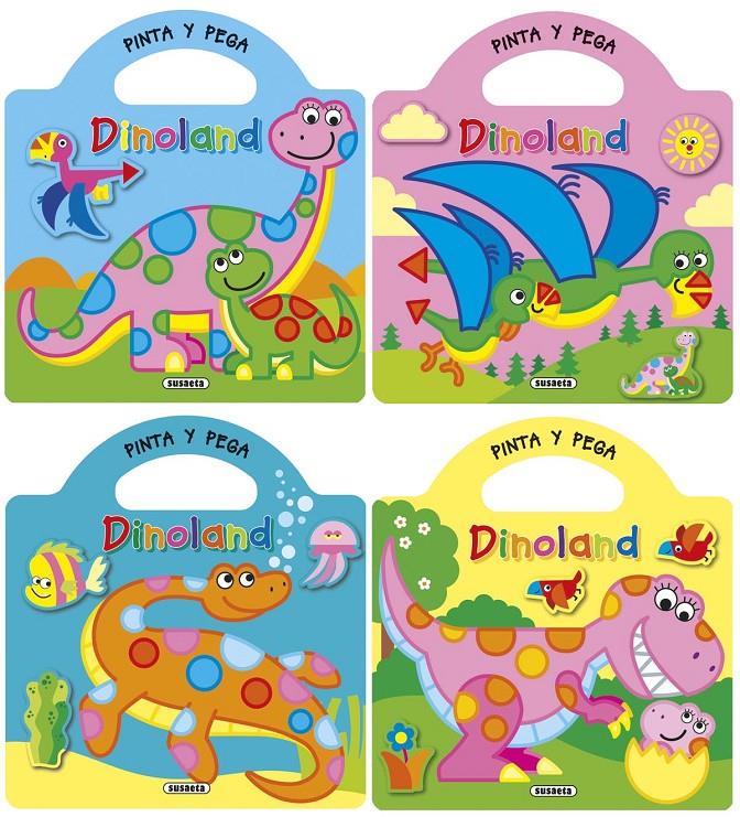 PINTA Y PEGA DINOLAND (4 TÍTULOS) | 9788467746259 | BUSQUETS, JORDI | Galatea Llibres | Librería online de Reus, Tarragona | Comprar libros en catalán y castellano online