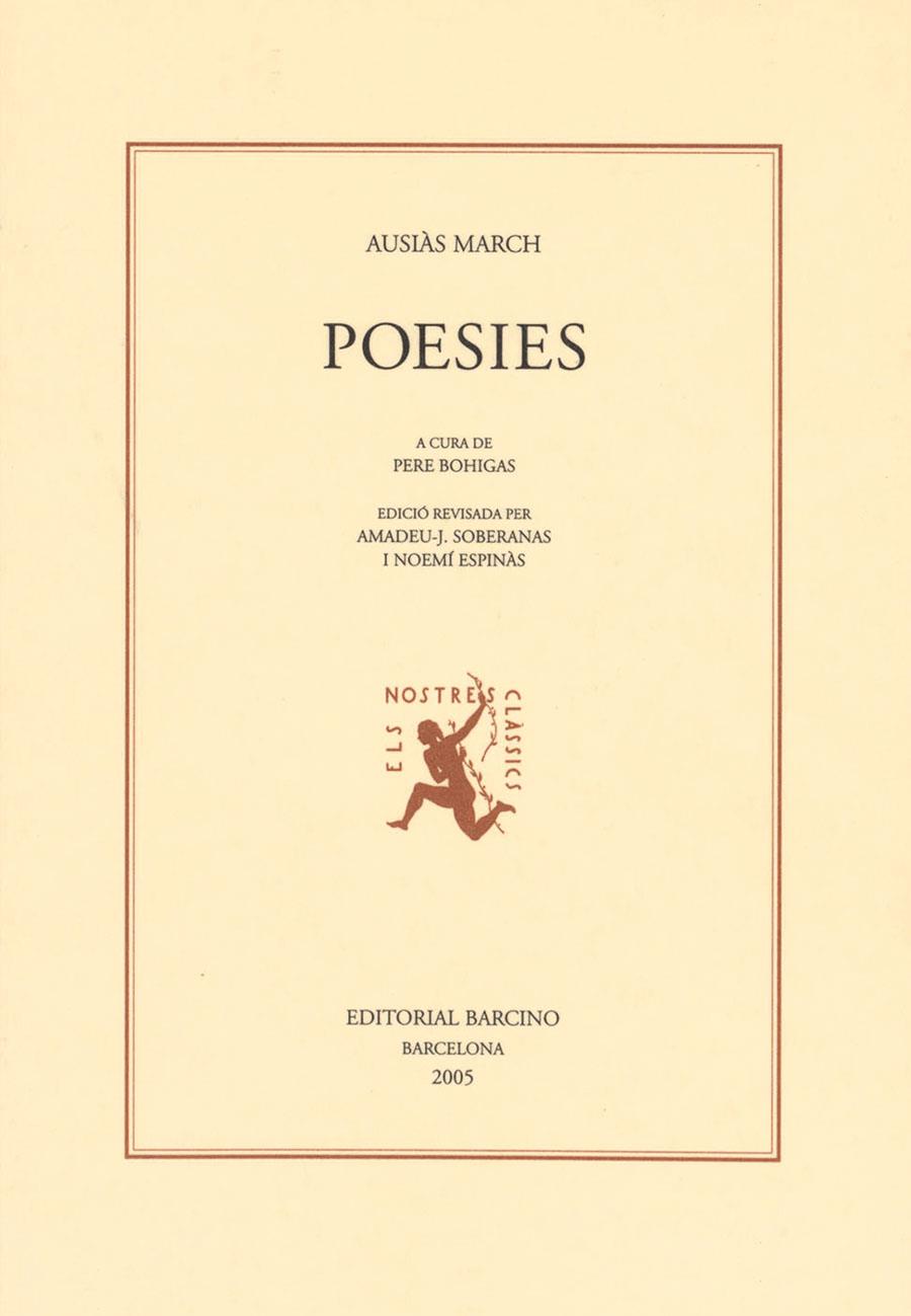 AUSIAS MARCH POESIES | 9788472267152 | MARCH, AUSIAS | Galatea Llibres | Llibreria online de Reus, Tarragona | Comprar llibres en català i castellà online