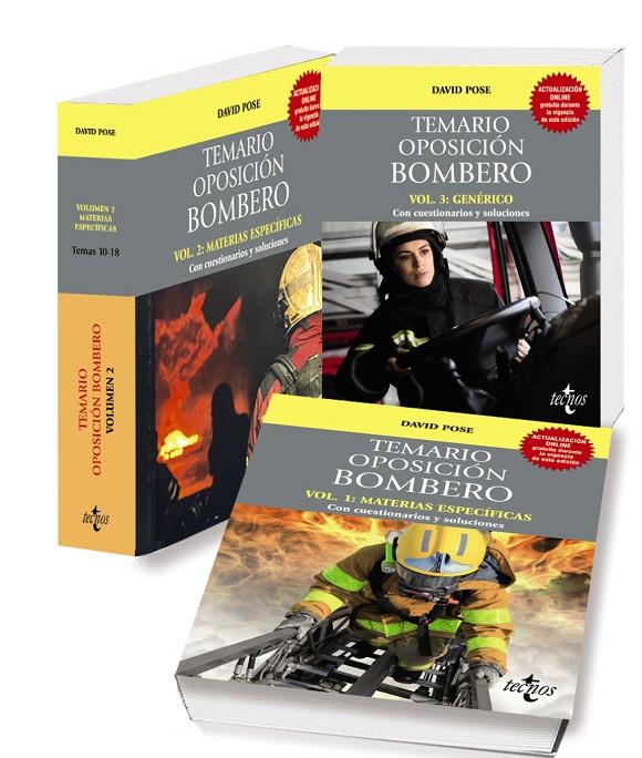 PACK TEMARIO OPOSICIÓN BOMBERO 3 VOLS. | 9788430989652 | POSE DOMÍNGUEZ, DAVID | Galatea Llibres | Librería online de Reus, Tarragona | Comprar libros en catalán y castellano online