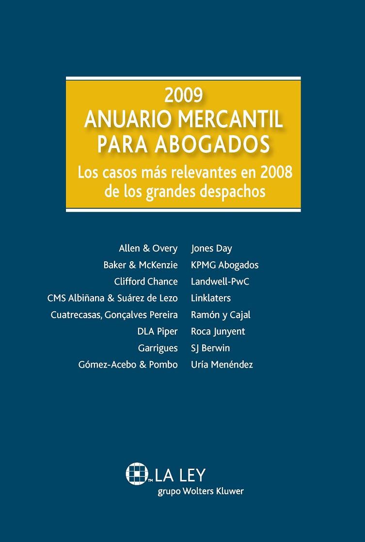 ANUARIO MERCANTIL PARA ABOGADOS 2009 | 9788481262407 | Galatea Llibres | Llibreria online de Reus, Tarragona | Comprar llibres en català i castellà online