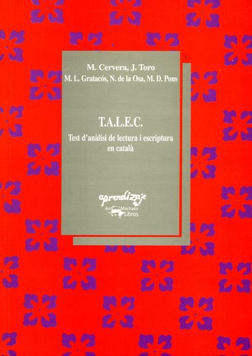 T.A.L.E.C. | 9788477740797 | CERVERA, M. | Galatea Llibres | Llibreria online de Reus, Tarragona | Comprar llibres en català i castellà online