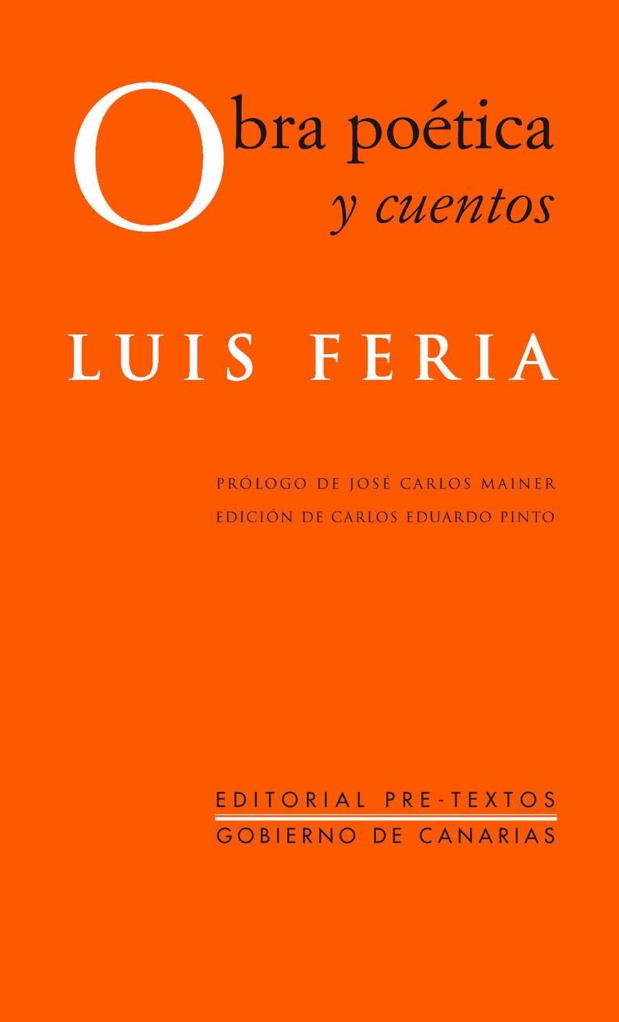 OBRA POÉTICA Y CUENTOS | 9788415894957 | FERIA, LUIS | Galatea Llibres | Llibreria online de Reus, Tarragona | Comprar llibres en català i castellà online