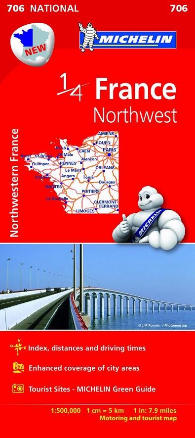 MAPA NATIONAL FRANCE NORTHWEST | 9782067200630 | Galatea Llibres | Llibreria online de Reus, Tarragona | Comprar llibres en català i castellà online