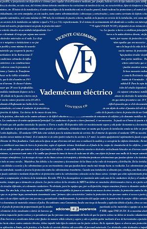 VADEMECUM ELECTRICO | 9788496283664 | CALOMARDE, VICENTE | Galatea Llibres | Llibreria online de Reus, Tarragona | Comprar llibres en català i castellà online