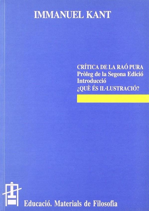 CRITICA DE LA RAO PURA | 9788437007410 | KANT, INMANUEL | Galatea Llibres | Llibreria online de Reus, Tarragona | Comprar llibres en català i castellà online