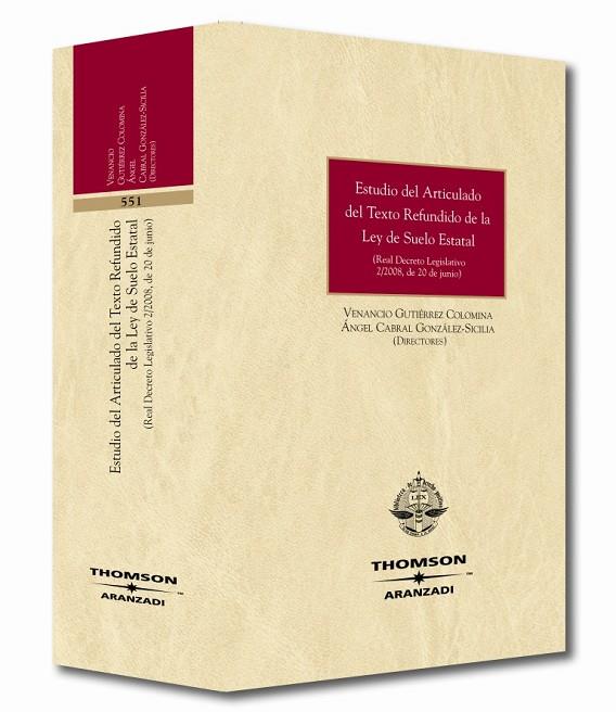 ESTUDIO DEL ARTICULADO DEL TEXTO REFUNDIDO DE LA  LEY DE SUELO ESTATAL | 9788483557334 | GUTIERREZ COLOMINA VENANCIO / GONZALEZ SICILIA | Galatea Llibres | Llibreria online de Reus, Tarragona | Comprar llibres en català i castellà online