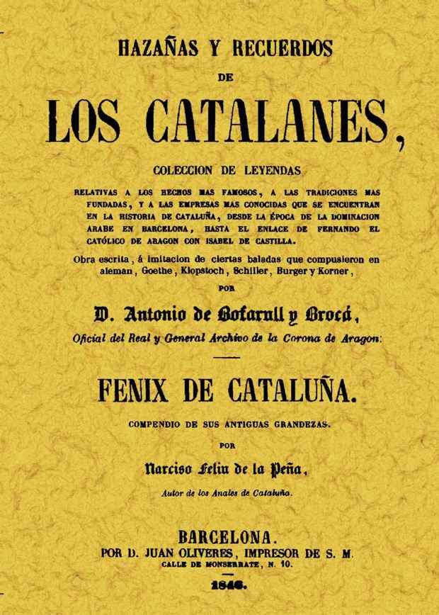 HAZAÑAS Y RECUERDOS DE LOS CATALANES | 9788497615532 | DE BOFARULL Y BROCA, ANTONIO | Galatea Llibres | Llibreria online de Reus, Tarragona | Comprar llibres en català i castellà online