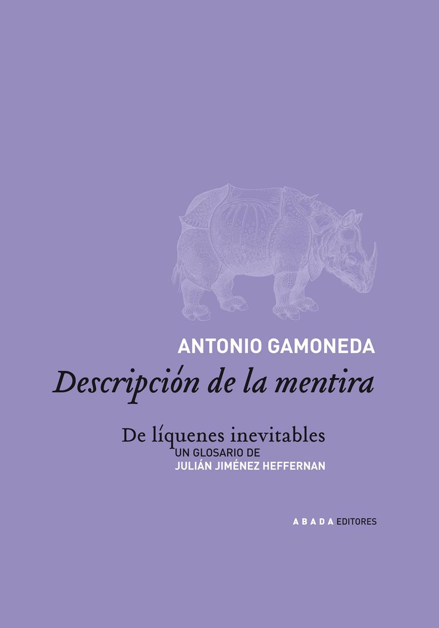 DESCRIPCION DE LA MENTIRA | 9788496258037 | GAMONEDA LOBON, ANTONIO (1931- ) | Galatea Llibres | Llibreria online de Reus, Tarragona | Comprar llibres en català i castellà online