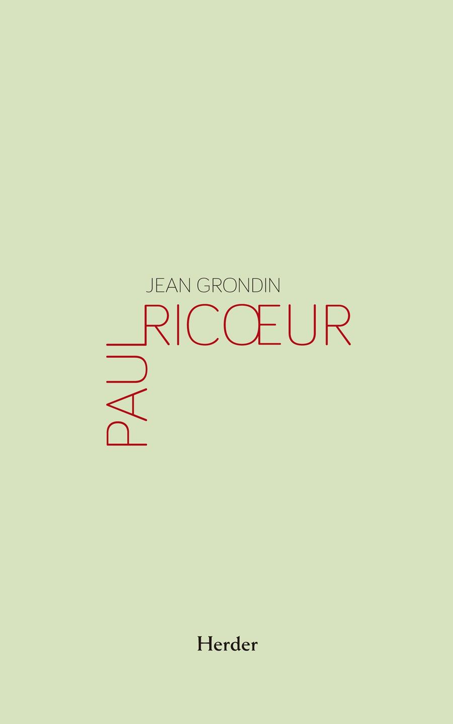 PAUL RICŒUR | 9788425442353 | GRONDIN, JEAN | Galatea Llibres | Llibreria online de Reus, Tarragona | Comprar llibres en català i castellà online