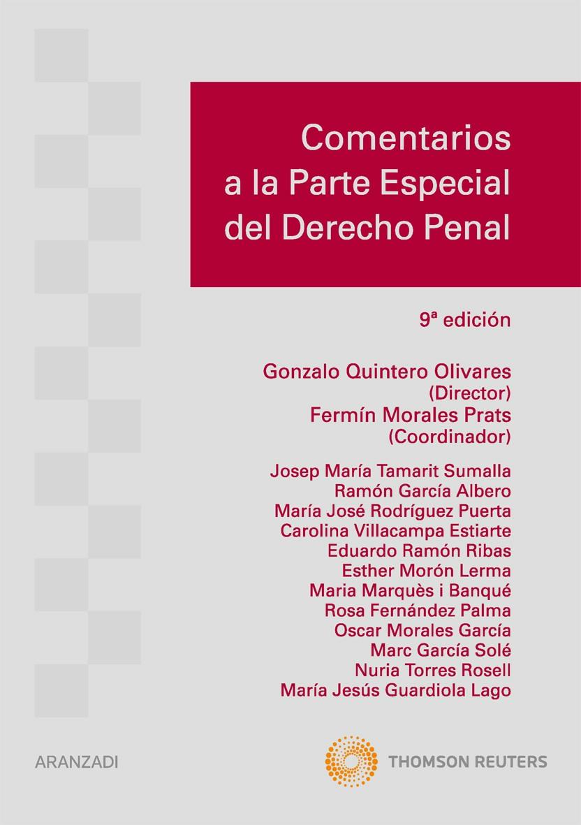 COMENTARIOS A LA PARTE ESPECIAL DEL DERECHO PENAL | 9788499038476 | QUINTERO OLIVARES | Galatea Llibres | Llibreria online de Reus, Tarragona | Comprar llibres en català i castellà online