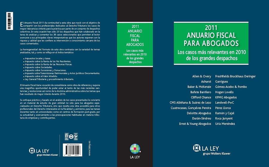 ANUARIO FISCAL PARA ABOGADOS 2011 | 9788481269116 | GÓMEZ BARREDA, RICARDO/Y OTROS | Galatea Llibres | Llibreria online de Reus, Tarragona | Comprar llibres en català i castellà online