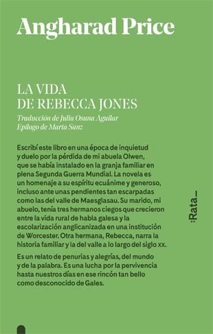 LA VIDA DE REBECCA JONES | 9788416738441 | PRICE, ANGHARAD | Galatea Llibres | Librería online de Reus, Tarragona | Comprar libros en catalán y castellano online