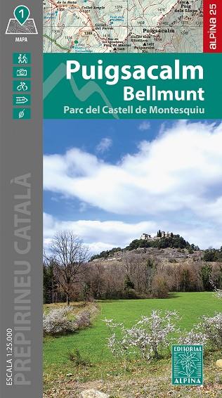 PUIGSACALM BELLMUNT MAPA 1:25.000 | 9788470111280 | Galatea Llibres | Librería online de Reus, Tarragona | Comprar libros en catalán y castellano online