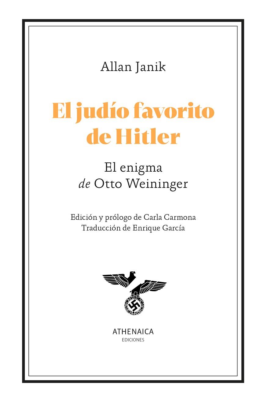 EL JUDÍO FAVORITO DE HITLER | 9788419874054 | JANIK, ALLAN | Galatea Llibres | Llibreria online de Reus, Tarragona | Comprar llibres en català i castellà online