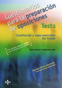 CUESTIONARIOS PARA LA PREPARACION DE OPOSICIONES | 9788430946655 | CAMPLLONCH LEON, JUAN ANTONIO | Galatea Llibres | Llibreria online de Reus, Tarragona | Comprar llibres en català i castellà online