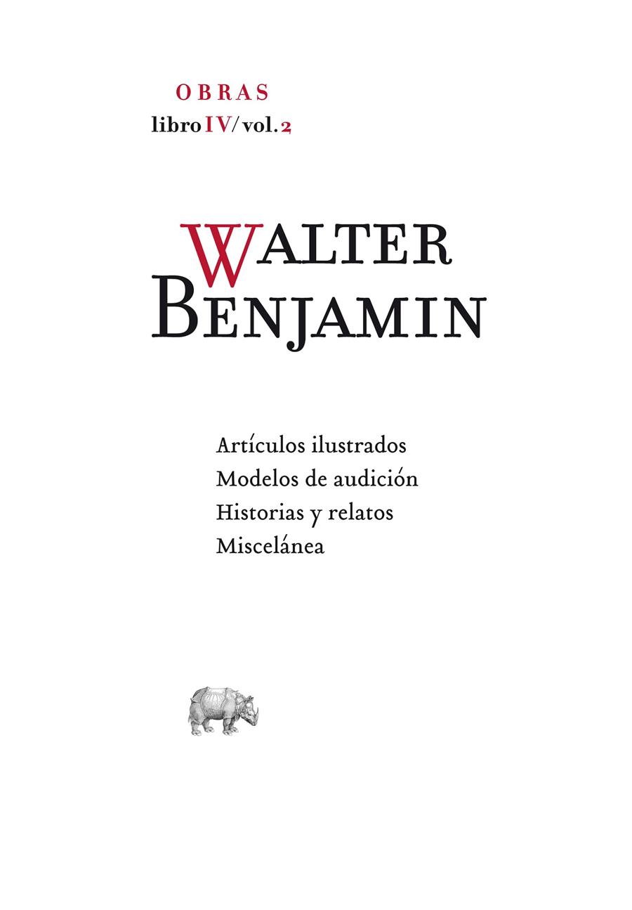 WALTER BENJAMÍN OBRAS LIBRO IV VOL.2 | 9788496775893 | BEMJAMÍN, WALTER | Galatea Llibres | Llibreria online de Reus, Tarragona | Comprar llibres en català i castellà online