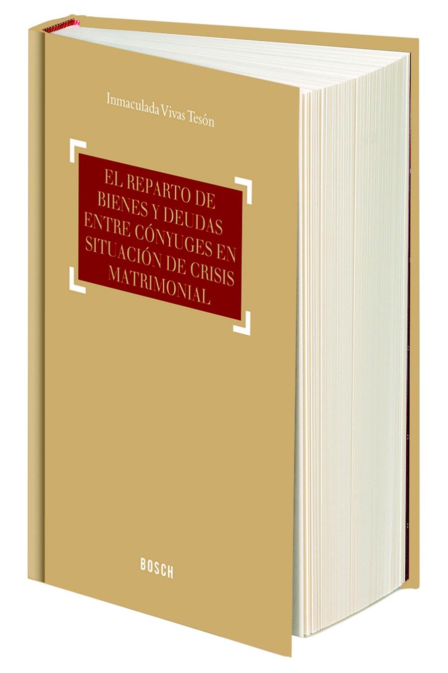 EL REPARTO DE BIENES Y DEUDAS ENTRE CÓNYUGES EN SITUACIONES DE CRISIS MATRIMONIA | 9788416018024 | VIVAS TESÓN, INMACULADA | Galatea Llibres | Llibreria online de Reus, Tarragona | Comprar llibres en català i castellà online