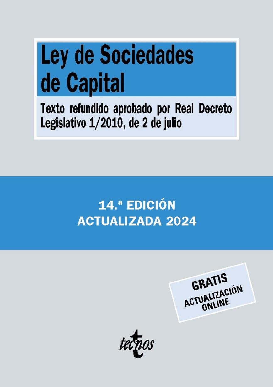 LEY DE SOCIEDADES DE CAPITAL 2024 | 9788430988518 | Galatea Llibres | Llibreria online de Reus, Tarragona | Comprar llibres en català i castellà online