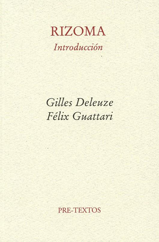 RIZOMA.INTRODUCCION           (DIP) | 9788485081028 | DELEUZE, GILLE, FELIX GUATTARI | Galatea Llibres | Llibreria online de Reus, Tarragona | Comprar llibres en català i castellà online