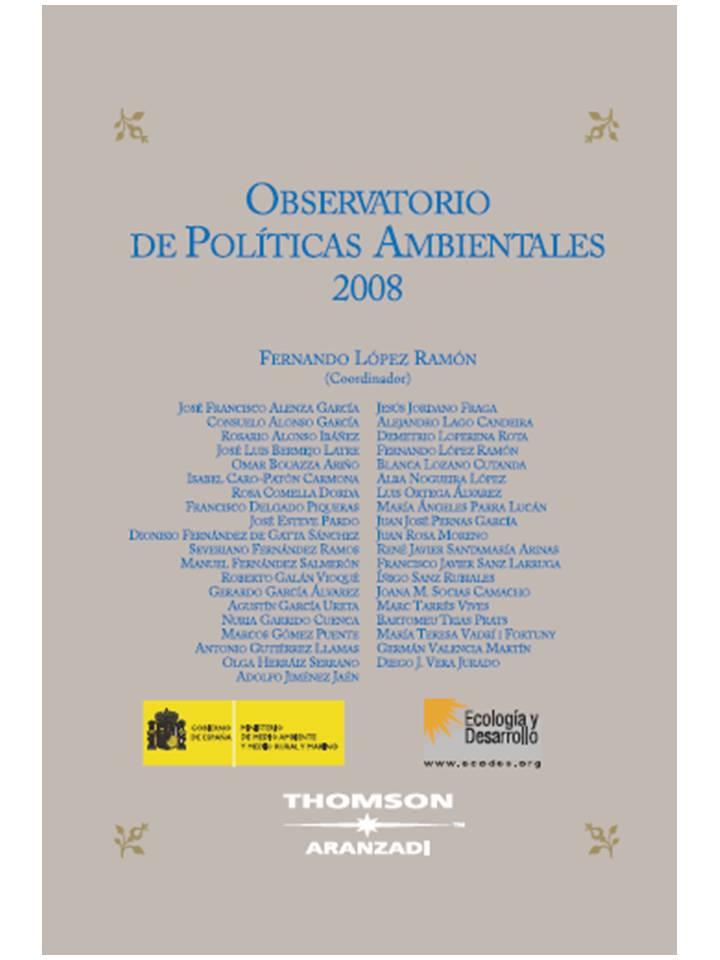 OBSERVATORIO DE POLITICAS AMBIENTALES 2008 | 9788483557037 | VV.AA | Galatea Llibres | Llibreria online de Reus, Tarragona | Comprar llibres en català i castellà online