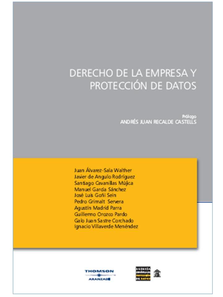 DERECHO DE LA EMPRESA Y PROTECCION DE DATOS 1ª ED | 9788483558973 | RECALDE CASTELLS, JUAN ANDRES | Galatea Llibres | Llibreria online de Reus, Tarragona | Comprar llibres en català i castellà online