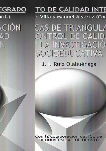 TECNICAS DE TRIANGULACION Y CONTROL DE CALIDAD EN LA INVESTI | 9788427125698 | RUIZ OLABUENAGA, JOSE IGNACIO | Galatea Llibres | Librería online de Reus, Tarragona | Comprar libros en catalán y castellano online