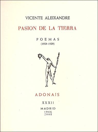 PASION DE LA TIERRA | 9788432136955 | ALEIXANDRE, VICENTE | Galatea Llibres | Llibreria online de Reus, Tarragona | Comprar llibres en català i castellà online