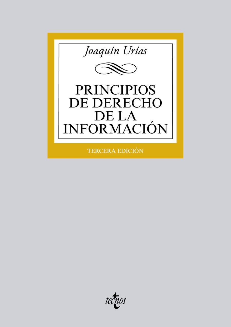 PRINCIPIOS DE DERECHO DE LA INFORMACIÓN | 9788430963003 | URÍAS, JOAQUÍN | Galatea Llibres | Llibreria online de Reus, Tarragona | Comprar llibres en català i castellà online