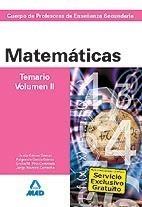 MATEMATICAS TEMARIO VOL.2 PROF. SECUNDARIA | 9788466579308 | GOMEZ GOMEZ JESUS | Galatea Llibres | Llibreria online de Reus, Tarragona | Comprar llibres en català i castellà online