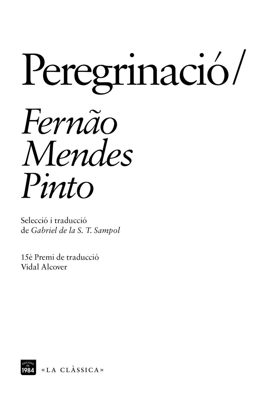 PEREGRINACIó | 9788416987221 | MENDES PINTO, FERNÃO | Galatea Llibres | Librería online de Reus, Tarragona | Comprar libros en catalán y castellano online