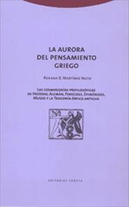 AURORA DEL PENSAMIENTO GRIEGO, LA | 9788481644135 | MARTINEZ NIETO, ROXANA B. | Galatea Llibres | Llibreria online de Reus, Tarragona | Comprar llibres en català i castellà online