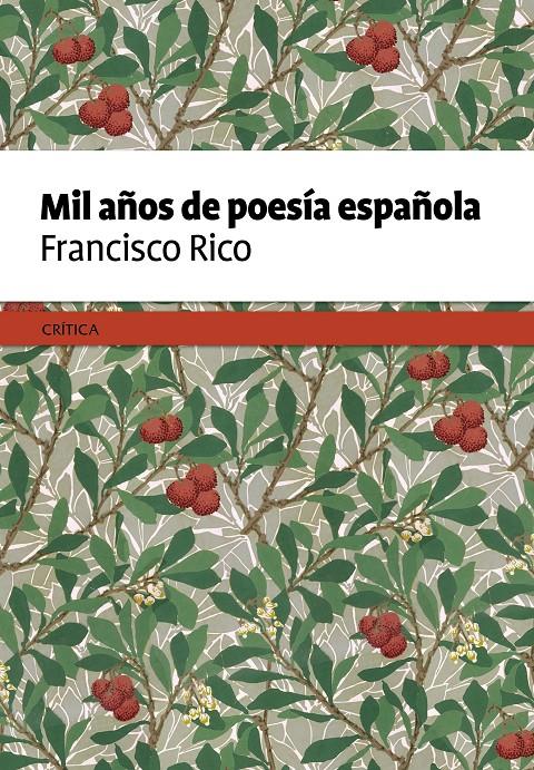 MIL AÑOS DE POESÍA ESPAÑOLA | 9788498929645 | RICO, FRANCISCO | Galatea Llibres | Llibreria online de Reus, Tarragona | Comprar llibres en català i castellà online