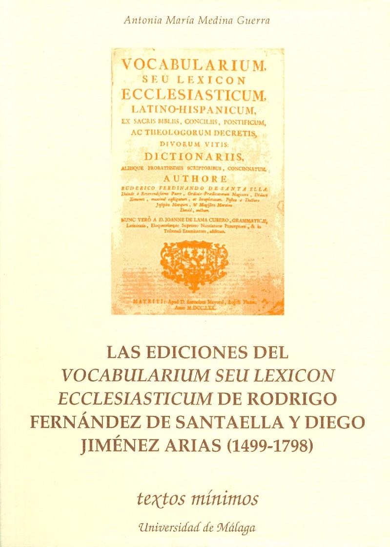 EDICIONES DEL VOCABULARIUM SEU LEXICON ECCLESIASTICUM DE ROD | 9788474966978 | MEDINA GUERRA, ANTONIA MARIA | Galatea Llibres | Librería online de Reus, Tarragona | Comprar libros en catalán y castellano online