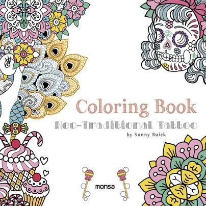 COLORING BOOK. NEO-TRADITIONAL TATTOO | 9788416500307 | Galatea Llibres | Llibreria online de Reus, Tarragona | Comprar llibres en català i castellà online