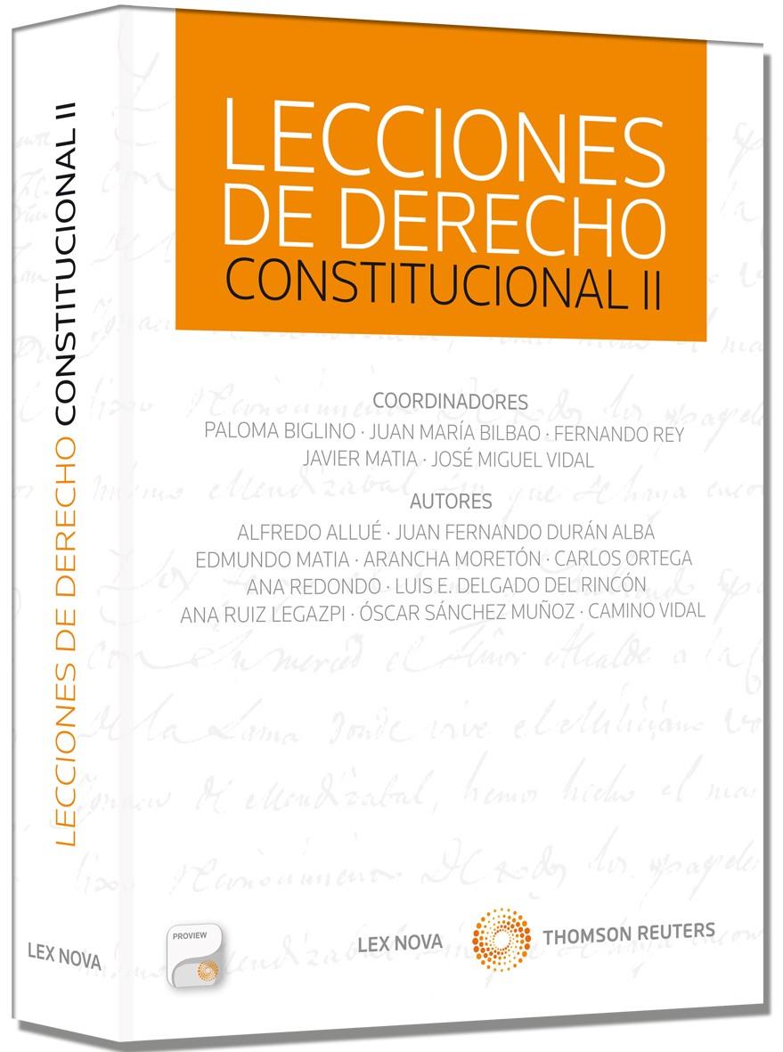 LECCIONES DE DERECHO CONSTITUCIONAL II (PAPEL + E-BOOK) | 9788498986501 | ALLUÉ, ALFREDO/BIGLINO CAMPOS, Mª PALOMA/BILBAO UBILLOS, JUAN MARÍA/DURÁN, JUAN F./ESTEBAN DEL RINCÓ | Galatea Llibres | Librería online de Reus, Tarragona | Comprar libros en catalán y castellano online