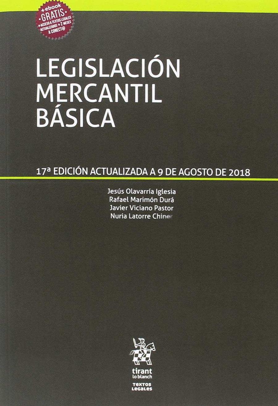 LEGISLACION MERCANTIL BASICA 17ª ED 2018 | 9788491907077 | OLAVARRÍA IGLESIA, JESÚS/Y OTROS | Galatea Llibres | Llibreria online de Reus, Tarragona | Comprar llibres en català i castellà online