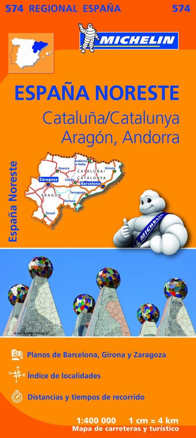 MAPA REGIONAL ESPAÑA NORESTE (CATALUÑA-ARAGON-ANDORRA Nº574) 1:4000.000 | 9782067184251 | Galatea Llibres | Llibreria online de Reus, Tarragona | Comprar llibres en català i castellà online