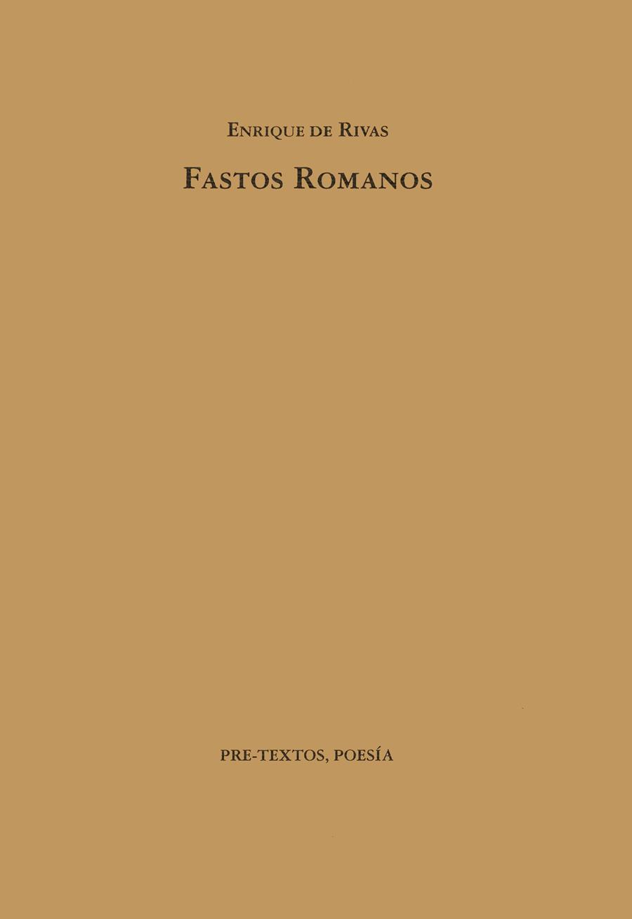 FASTOS ROMANOS | 9788481910148 | RIVAS, ENRIQUE DE | Galatea Llibres | Llibreria online de Reus, Tarragona | Comprar llibres en català i castellà online