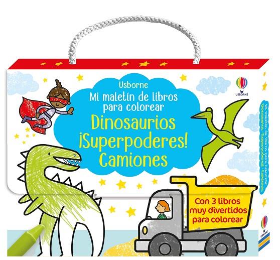 MI MALETÍN DE LIBROS PARA COLOREAR 2 - DINOSAURIOS, ¡SUPERPODERES!, CAMIONES | 9781836062752 | ROBSON, KIRSTEEN | Galatea Llibres | Llibreria online de Reus, Tarragona | Comprar llibres en català i castellà online