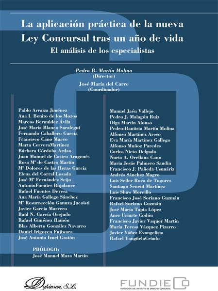 LA APLICACIÓN PRÁCTICA DE LA NUEVA LEY CONCURSAL TRAS UN AÑO DE VIDA | 9788490314395 | VV.AA. | Galatea Llibres | Llibreria online de Reus, Tarragona | Comprar llibres en català i castellà online