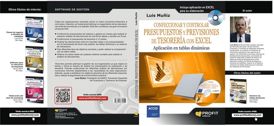 CONFECCIONAR Y CONTROLAR PRESUPUESTOS Y PREVISIONES DE TESORERÍA CON EXCEL | 9788415330554 | MUÑIZ GONZÁLEZ, LUIS | Galatea Llibres | Llibreria online de Reus, Tarragona | Comprar llibres en català i castellà online