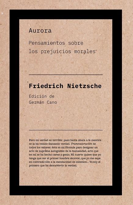 AURORA | 9788418546594 | NIETZSCHE, FRIEDRICH | Galatea Llibres | Llibreria online de Reus, Tarragona | Comprar llibres en català i castellà online