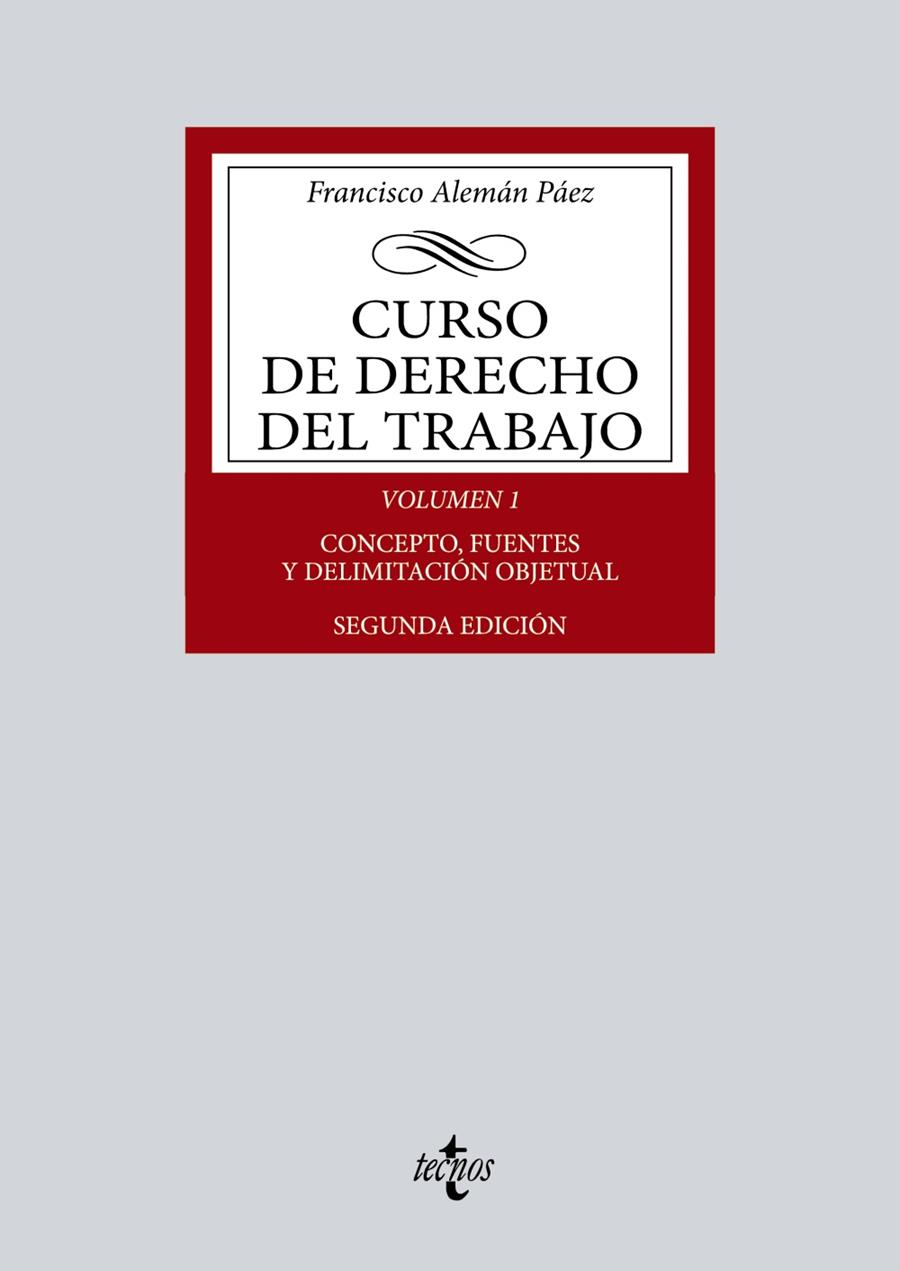 CURSO DE DERECHO DEL TRABAJO | 9788430985128 | ALEMÁN PÁEZ, FRANCISCO | Galatea Llibres | Llibreria online de Reus, Tarragona | Comprar llibres en català i castellà online