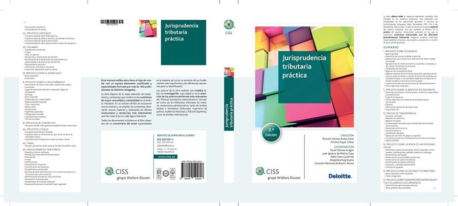 JURISPRUDENCIA TRIBUTARIA PRÁCTICA (3.ª EDICIÓN) | 9788499545608 | DELOITTE, ABOGADOS Y ASESORES TRIBUTARIOS | Galatea Llibres | Llibreria online de Reus, Tarragona | Comprar llibres en català i castellà online